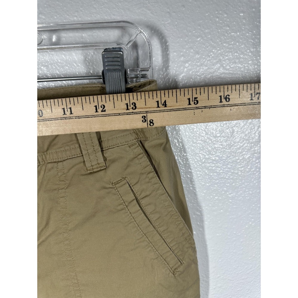 St Johns Bay‎ Capri Pants Womens 4P Khaki Beige Stretch Drawstring Cargo Pockets - Picture 4 of 7